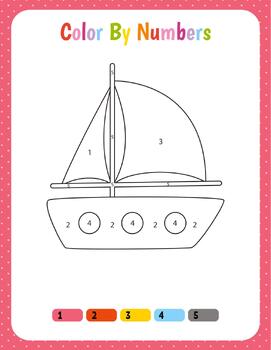 Toddler Curriculum - Color By Number spring coloring pages for Toddlers