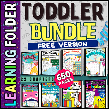 Preview of Toddler Curriculum - Free Toddler Busy Book- Toddler Activities Busy Binder