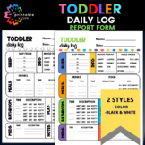 Toddler Daily Log Printable Report Form