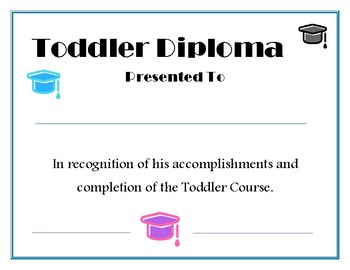 Preview of Toddler Diploma