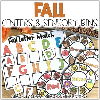 Preview of Fall Activities, Centers, & Sensory Bins for Toddlers & Preschoolers