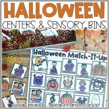 Preview of Halloween Activities, Centers, & Sensory Bins for Toddlers & Preschoolers