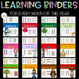 Toddler Learning Binders - 12 Month Bundle
