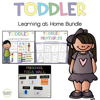 Preview of Toddler Learning at Home Bundle