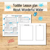 Toddler Lesson plan about Water