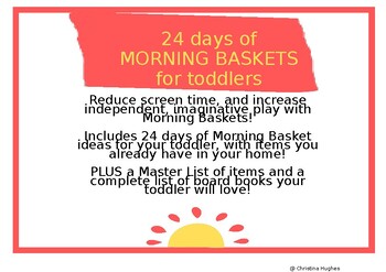 Preview of Toddler Morning Basket