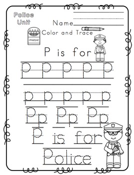 toddler police unit no prep by preschool printable tpt