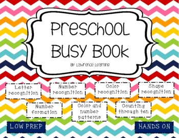 Toddler PreK Busy Book by Lawrence Learning | TPT