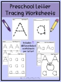 Toddler & Preschool Letter Tracing Worksheets