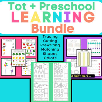 Preview of Toddler & Preschool Tracing, Prewriting, and Learning Packet Bundle