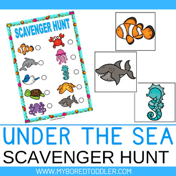 Toddler Preschool Under the Sea / Scavenger Hunt / Treasure Hunt
