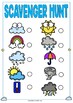 Toddler Preschool WEATHER Scavenger Hunt Treasure Hunt - SCIENCE