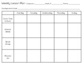 Toddler & Preschool Weekly Lesson Plan Template