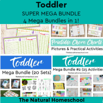 Preview of Toddler Printable SUPER MEGA BUNDLE (60 Activities)