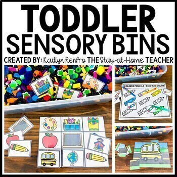 Preview of Sensory Bin Toddler Activities | Homeschool Preschool | Fine Motor Skills