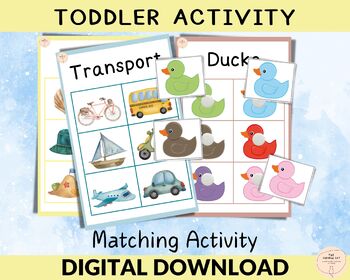Preview of Toddler Sorting Activity Printables Set: Shapes, Animals, Fruits, & More