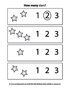 Printable Toddler Star Math 1 2 3 by Elizabeth Whitman | TpT