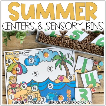 Preview of Summer Activities, Centers, & Sensory Bins for Toddlers & Preschoolers