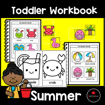 Preview of Toddler Summer Vocabulary Workbook | Coloring Pages