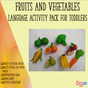 Preview of Toddler Toob Language Pack: Fruits and Vegetables