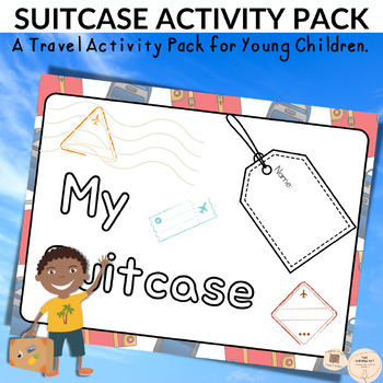 Preview of Toddler Travel Activity Worksheets, My Suitcase Adventure for Kindergarten
