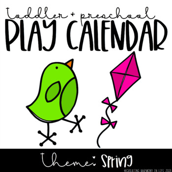 Preview of Toddler and Preschool Play Calendar: Spring FREEBIE