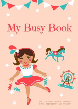 Preview of Toddler's Busy Book Circus Theme For Girls