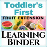 Toddler's First Learning Binder Fruit Extension