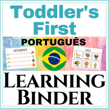 Preview of Toddler's First Portuguese Learning Binder: Matching, letter sounds, numbers
