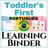 Toddler's First Portuguese Learning Binder: Matching, lett
