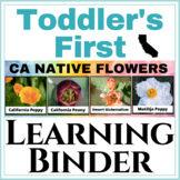 Toddler's first Learning Binder Southern CA Native Flowers