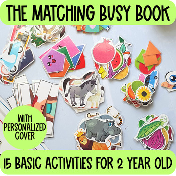 Preview of Toddlers first Matching Busy Book, Preschool Curriculum, Learning Busy Binder
