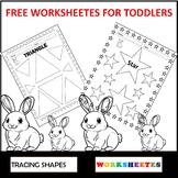 Toddlers trasing activity worksheets