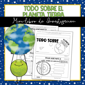 Preview of Todo Sobre El Planeta Tierra Mini-Libro de Investigación