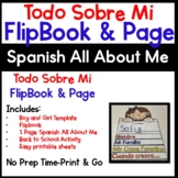Todo Sobre Mi FlipBook & Page Spanish All About Me Flipbook