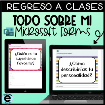 Preview of Todo Sobre Mi | Microsoft Forms | Regreso a Clases | Distance Learning