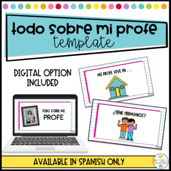 Preview of Todo Sobre Mi Profe Slides - All About My Teacher in Spanish Slides