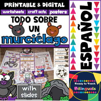 Preview of Todo sobre Los Murciélagos (Bats) - Ciencias para Niños - (Printables & digital)