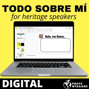 Preview of Todo sobre mí - Digital Assignment for Heritage Speakers