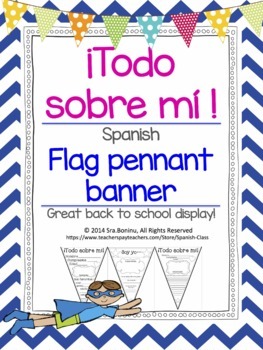 Preview of "Todo sobre mí"  Spanish banner/pennant All About Me