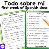 Todo sobre mí escritura | All About Me Spanish Class easy 