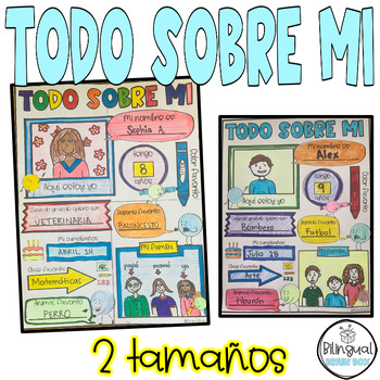 Todo sobre mi / All About Me in Spanish by Maestra Ana Maria TpT