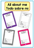 Todo sobre mí/ All about me/ English- Spanish / iPad iPhon