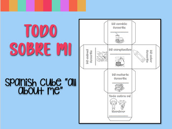 Preview of Todo sobre mí cubo (all about me cube)