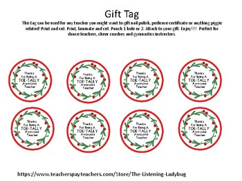 Preview of Toe-tally Terrific Gift Tag