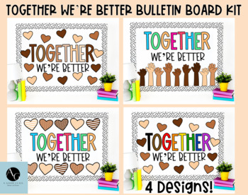 Preview of Together We're Better Bulletin Board and Door Kit- Diversity and Inclusion