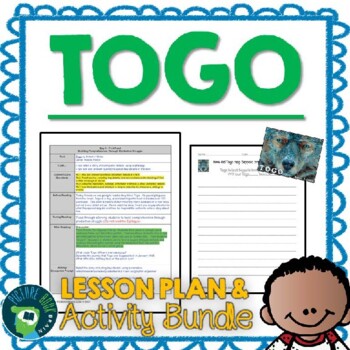 Preview of Togo by Robert Blake Lesson Plan and Activities