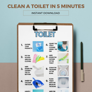 Preview of Toilet Cleaning Chore Sheet