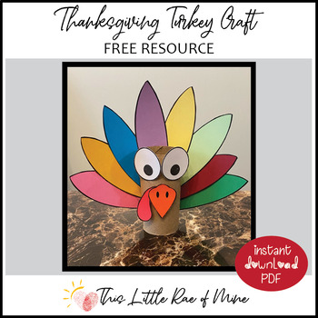 Toilet Paper Roll Turkey - printable - kids craft - Thanksgiving - Free ...