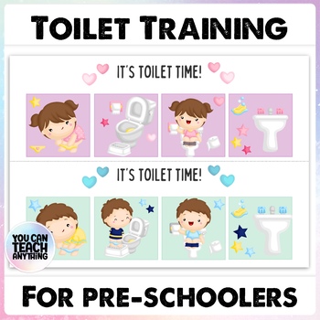 Preview of Toilet Training Comic Strip for Boys and Girls Preschool Life Skills